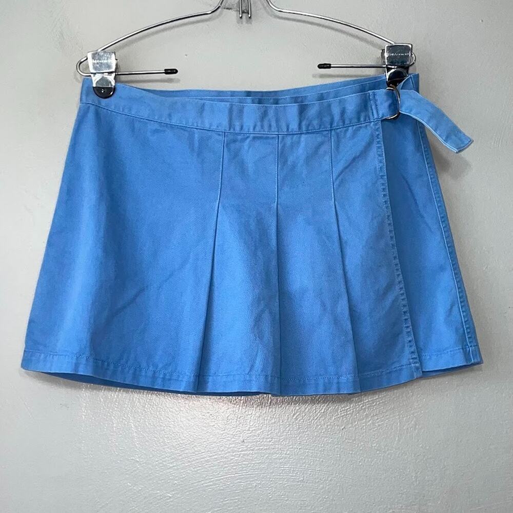 Abercrombie & Fitch Size Small Blue Short Pleated Wrap Skirt Y2K Preppy Tennis